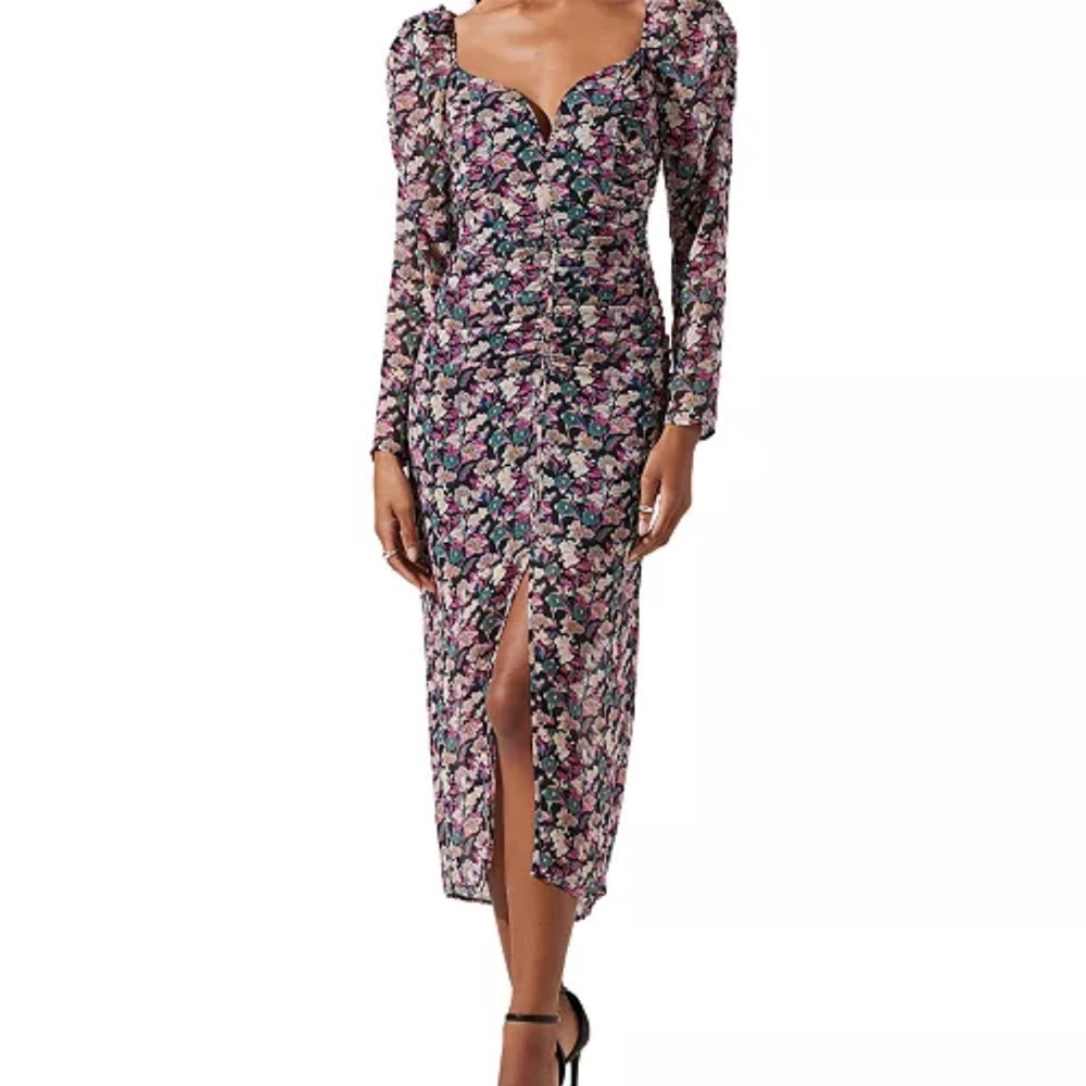 ASTR The Label Jamila Floral Midi Dress Size Medium
